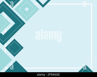 Abstract geometric background pattern, mosaic template, banner design, triangle and square shapes with copy space, place for text, modern blue concept Stock Vector