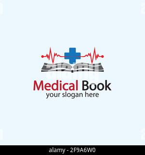 Medical Book Logo icon design vector,health book education logo Designs Inspiration. Stock Vector