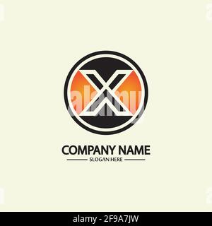 X Letter Logo Template vector icon illustration design Stock Vector
