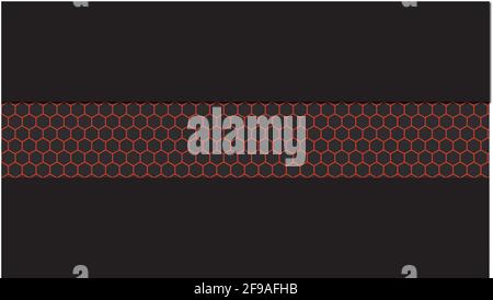 Black wallpaper and red hexagon Stock Vector