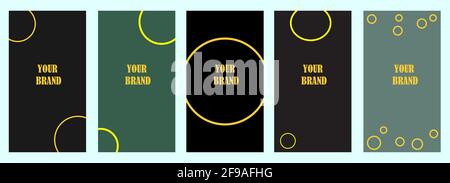 Set of your brand cards. Luxury banners Stock Vector
