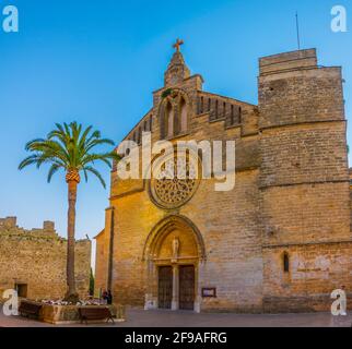 ALCUDIA, SPAIN, MAY 23, 2017: Església de Sant Jaume d'Alcúdia at Mallorca, Spain Stock Photo