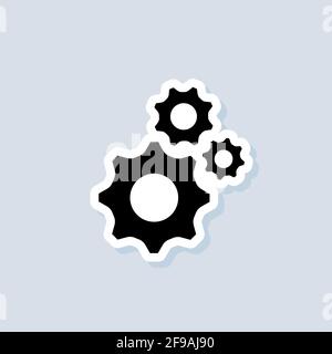 Account settings setting. Gear icon. Gear settings icons. Cogwheel logo. Vector on isolated background. EPS 10. Stock Vector