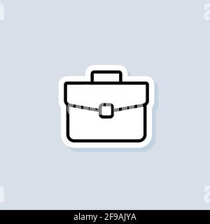 Briefcase sticker. Case symbol. Portfolio. Vector on isolated background. EPS 10. Stock Vector