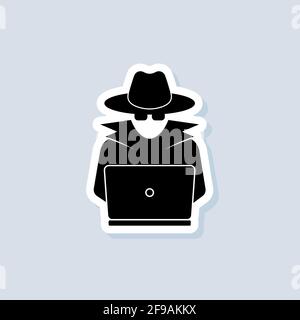 Incognito sticker. Incognito logo. Browse in private. Spy agent, secret agent, hacker. Vector on isolated background. EPS 10. Stock Vector