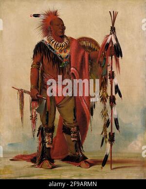 Kee-o-k&#xfa;k, The Watchful Fox, Chief of the Tribe, 1835. Signed over lands in the states known today as Illinois, Missouri, and Wisconsin, for which his tribe received seventy-five cents per acre. Stock Photo