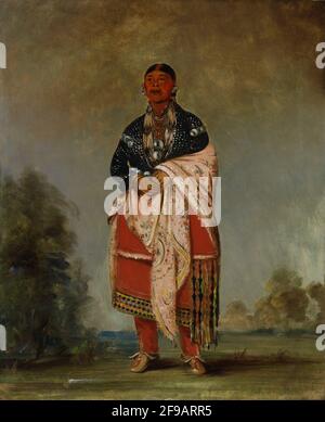 Wife of Kee-o-k&#xfa;k, 1835. Oldest of seven wives and mother of favourite son. Stock Photo