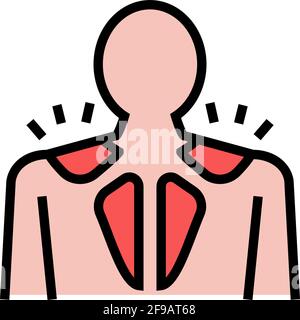 myositis disease color icon vector illustration Stock Vector