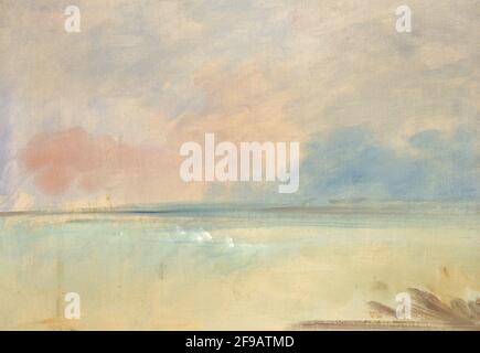 Landscape Background, 1846-1848. Stock Photo