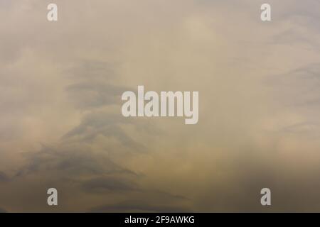 view to nice colorful waves from the clouds on the sky Stock Photo