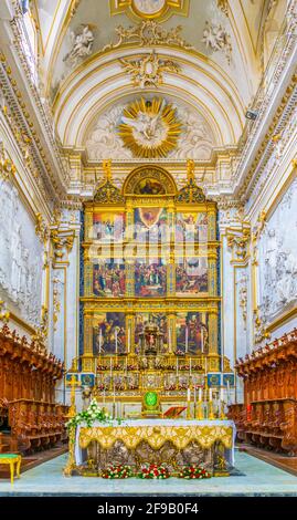 MODICA, ITALY, APRIL 26, 2017: Interior of the cathedral of saint George in Modica, Sicily, Italy Stock Photo