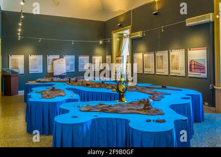 MODICA, ITALY, APRIL 26, 2017: Interior of the museum of chocolate in Modica, Sicily, Italy Stock Photo