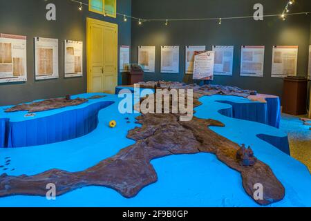 MODICA, ITALY, APRIL 26, 2017: Interior of the museum of chocolate in Modica, Sicily, Italy Stock Photo