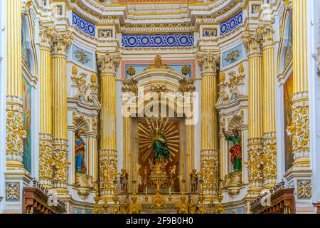 MODICA, ITALY, APRIL 26, 2017: Interior of the chiesa di San Pietro in Modica, Sicily, Italy Stock Photo