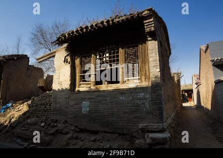 Yu county in hebei province warming Yang fort local-style dwelling houses Stock Photo