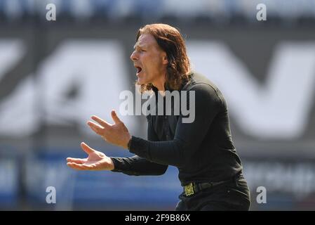 Swansea, UK. 17th Apr, 2021. Gareth Ainsworth manager of Wycombe Wanderers during the game in Swansea, UK on 4/17/2021. (Photo by Mike Jones/News Images/Sipa USA) Credit: Sipa USA/Alamy Live News Stock Photo