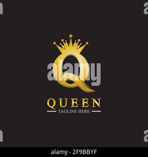Letter Q Queen Logo Design Inspiration For Business And Company. Stock Vector