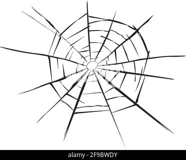 Texture of broken glass cracks, abstract vector illustration. Stock Vector