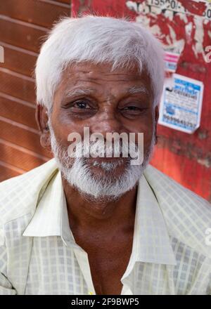 Senior Indian man posing for photo in Mumbai, Maharashtra,India,Asia Stock Photo