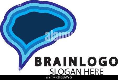 Brain logo designs concept vector, Health Brain Pulse logo, Brain care  logo template vector Stock Vector