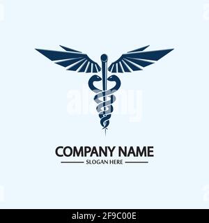 Caduceus, Caduceus logo icon for Medical healthcare conceptual vector illustrations Stock Vector