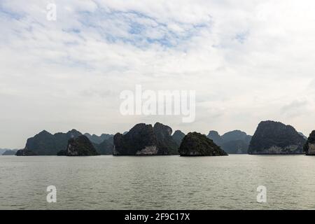 Islands of the Ha Long Bay of Vietnam Stock Photo