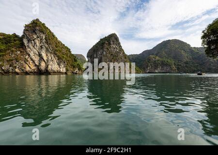 Islands of the Ha Long Bay of Vietnam Stock Photo