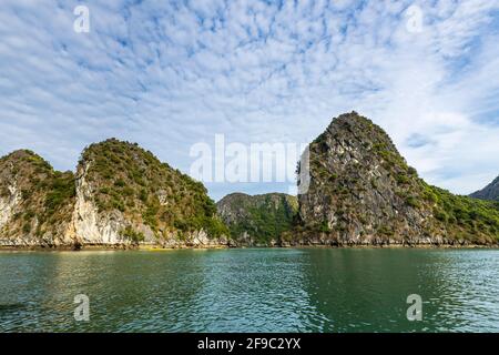 Islands of the Ha Long Bay of Vietnam Stock Photo