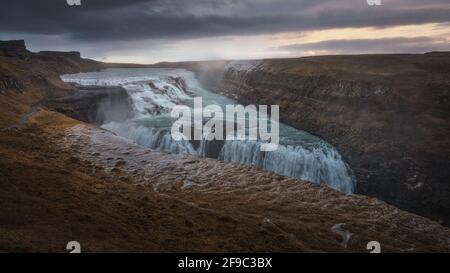 in the canyon of the Hvítá river in southwest Iceland. Stock Photo