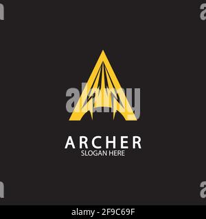 Abstract letter A and Arrow head logo design vector illustration Stock ...