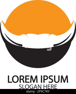 Bull horn logo and symbol template icons app Stock Vector