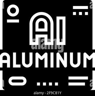 aluminium chemical material line icon vector illustration Stock Vector