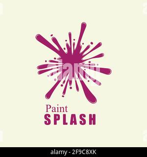 Vector illustration of color paint splashes. Stock Vector