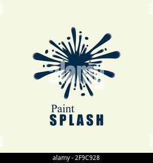 Vector illustration of color paint splashes. Stock Vector