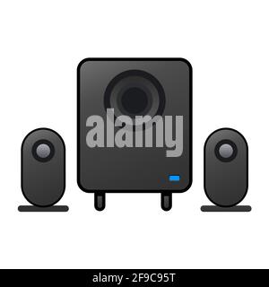 illustration of the audio sound system icon Stock Vector
