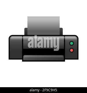 illustration of the printer icon on the white background Stock Vector