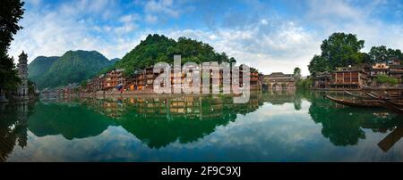 The ancient city of phoenix in hunan province Stock Photo