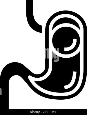 bloating bariatric line icon vector illustration Stock Vector