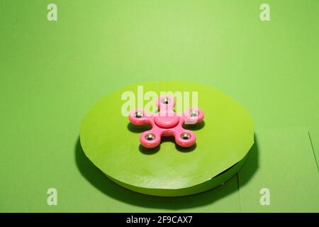 spinner on chroma key isolated pink color rotation  Stock Photo