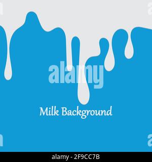 Milk White Liquid Dripping Blue Background Illustrations & Vectors Stock Vector