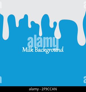 Milk White Liquid Dripping Blue Background Illustrations & Vectors Stock Vector