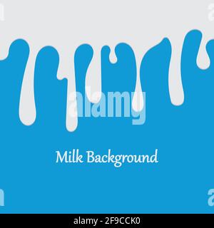 Milk White Liquid Dripping Blue Background Illustrations & Vectors Stock Vector