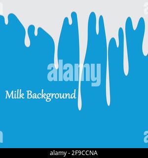 Milk White Liquid Dripping Blue Background Illustrations & Vectors Stock Vector