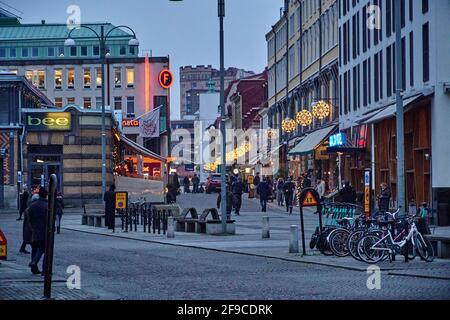 Gothenburg in December 2020. Chilly days approaching Christmas. Stock Photo