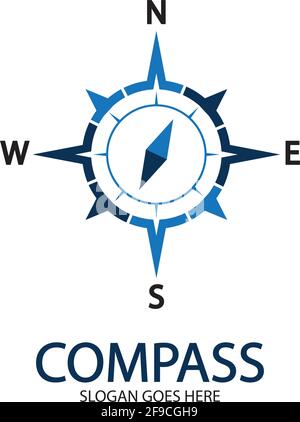Creative Compass Concept Logo Design Template Stock Vector