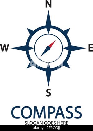Creative Compass Concept Logo Design Template Stock Vector