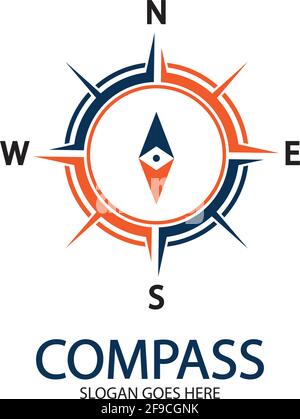 Creative Compass Concept Logo Design Template Stock Vector