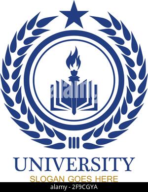 University, Academy, School and Course logo design template Stock Vector