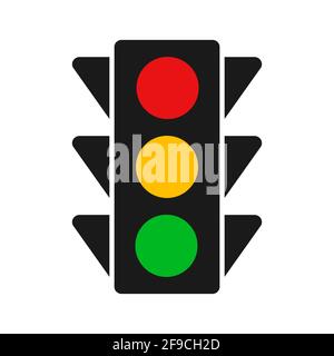 Traffic Control light, red yellow green signals Stock Vector