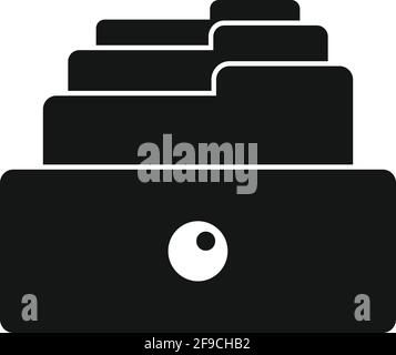 Copy storage documents icon, simple style Stock Vector